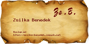 Zsilka Benedek névjegykártya